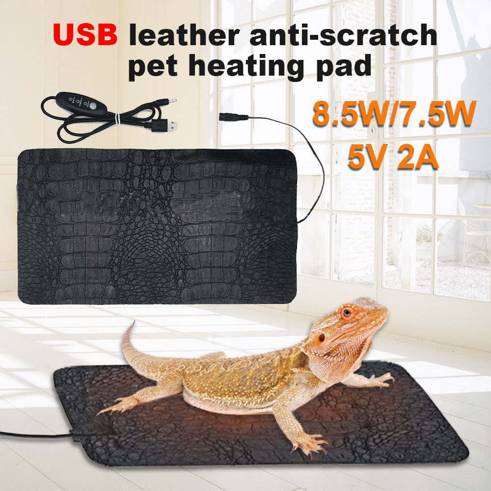 ⓞPet Heating Pad Terrarium Reptile Heat Mat USB Electric Blanket Heater