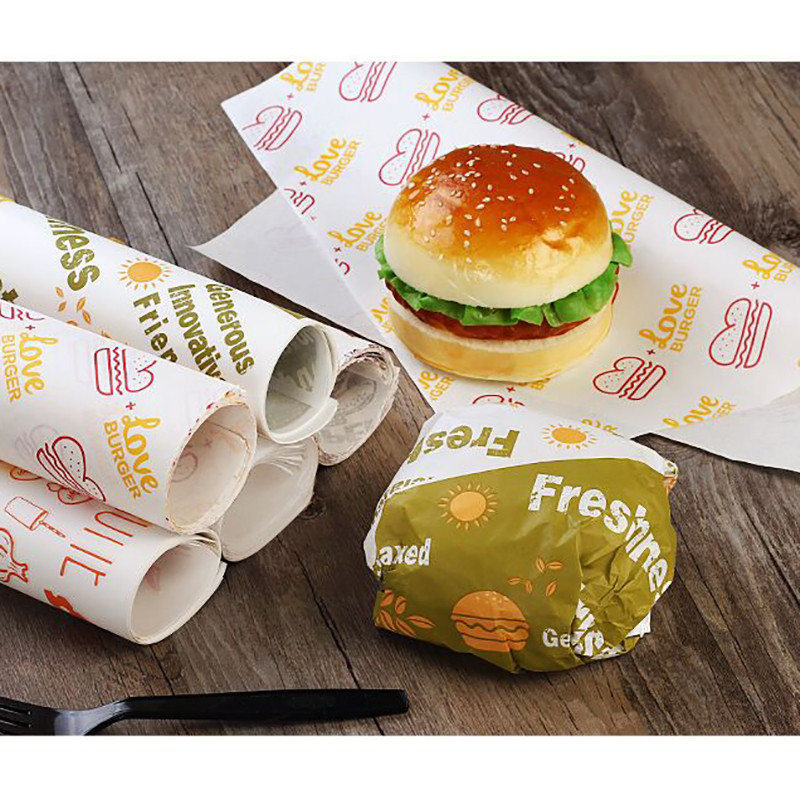 Disposable Hamburger Paper, Fast Food, Anti-oil Paper, Chicken Roll ...