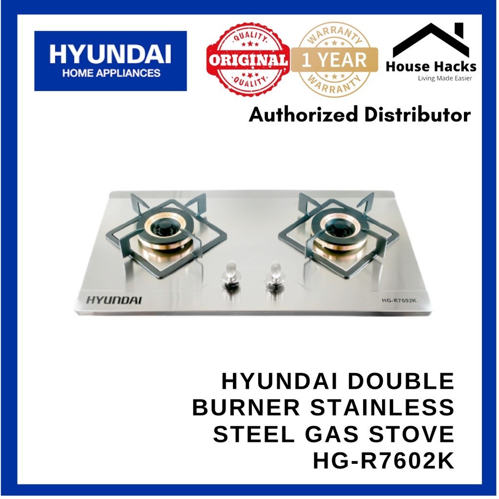 HYUNDAI Double Burner Stainless Steel Gas Stove HG-R7602K (House