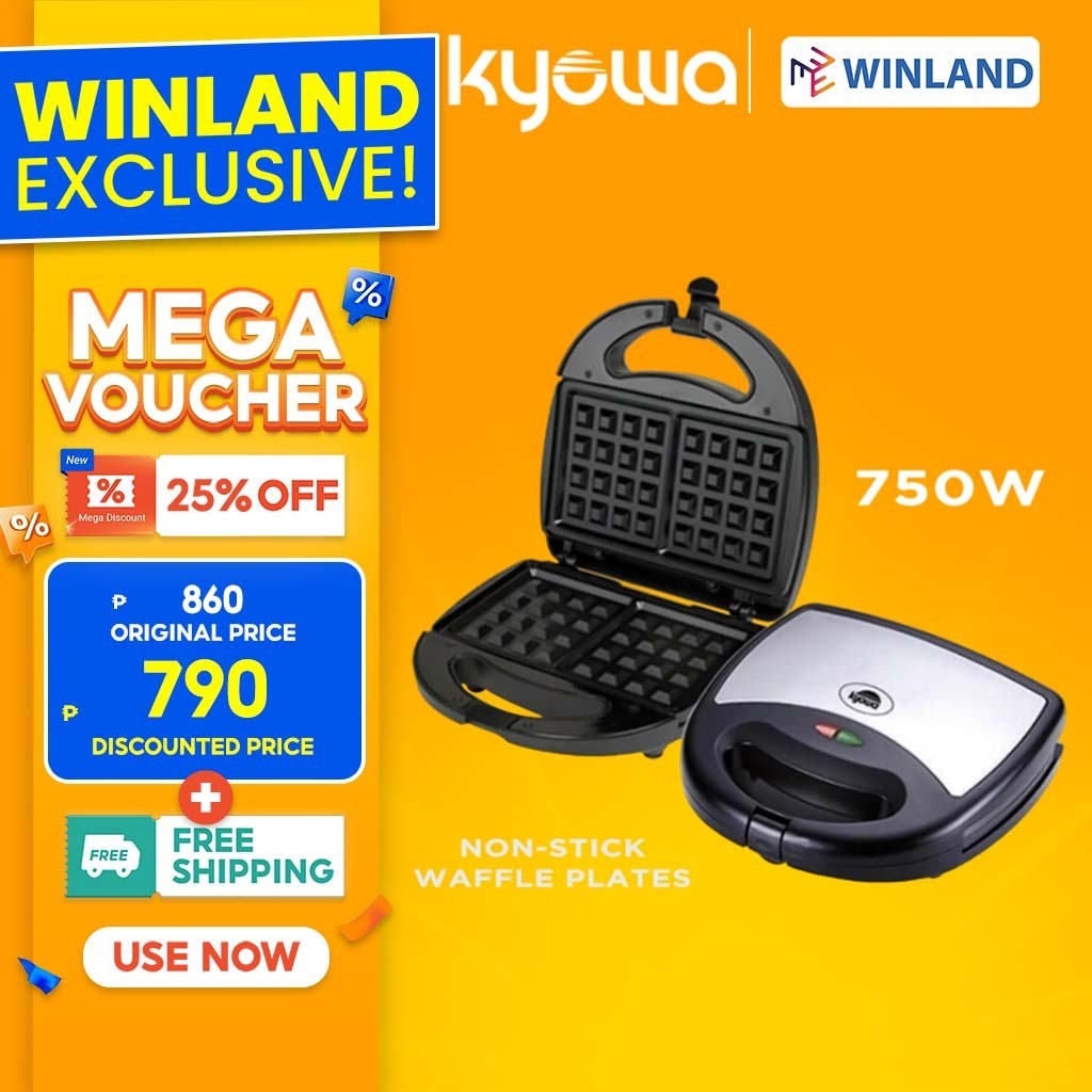 Kyowa by Winland Waffle Maker Waffle Toaster Stainless Steel Body KW