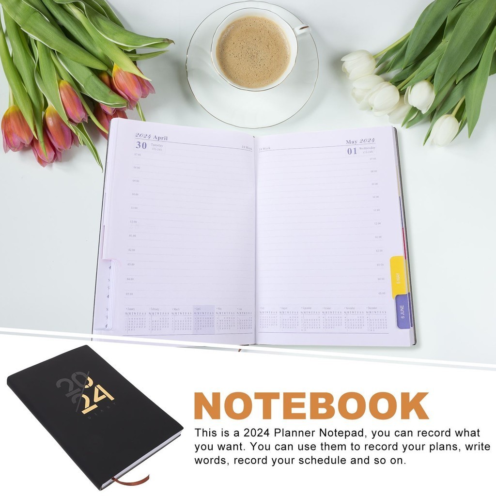English Notebook Planner simple 2024-2025 Monthly Planner one Year ...