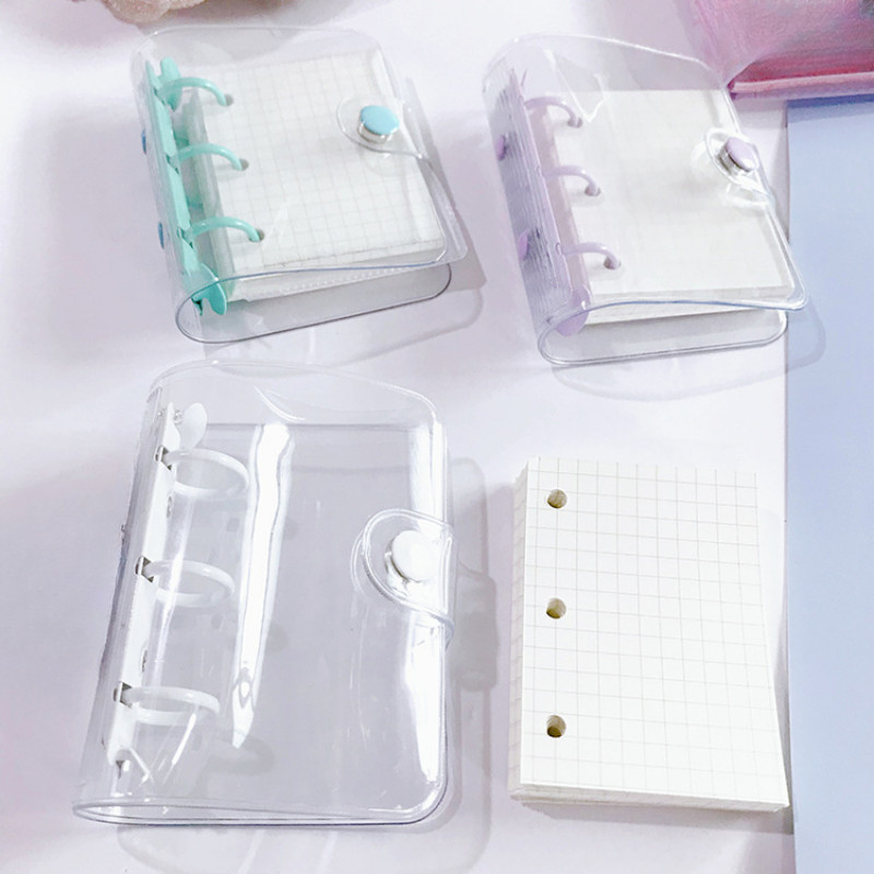 3 Hole Cute Stationery File Folder Mini Loose-leaf Refill Notebook ...