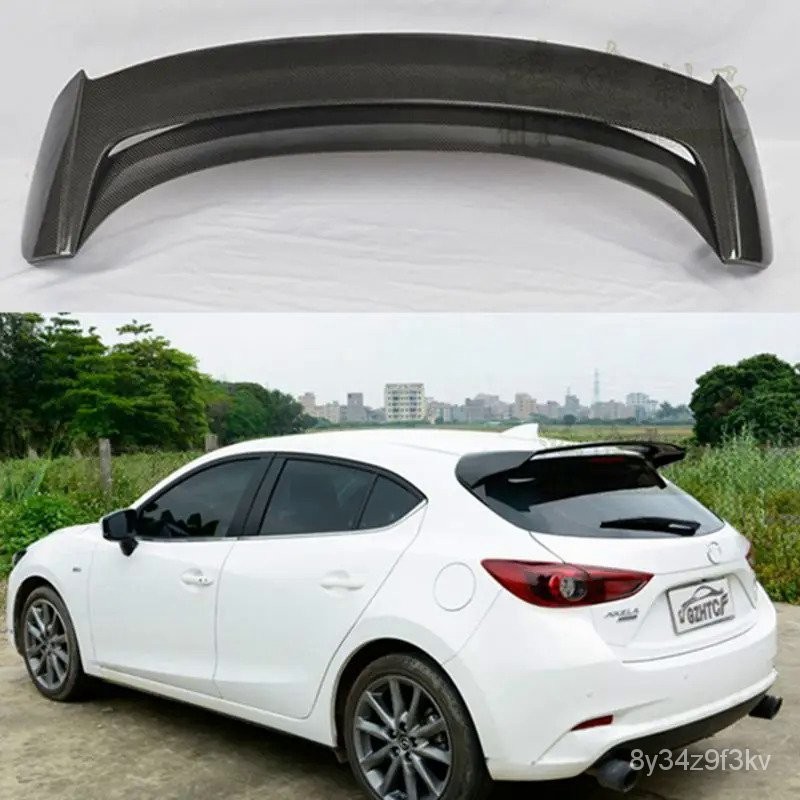 Real Carbon Fiber FRP sports Car rear Roof double dual Spoiler Wing For ...