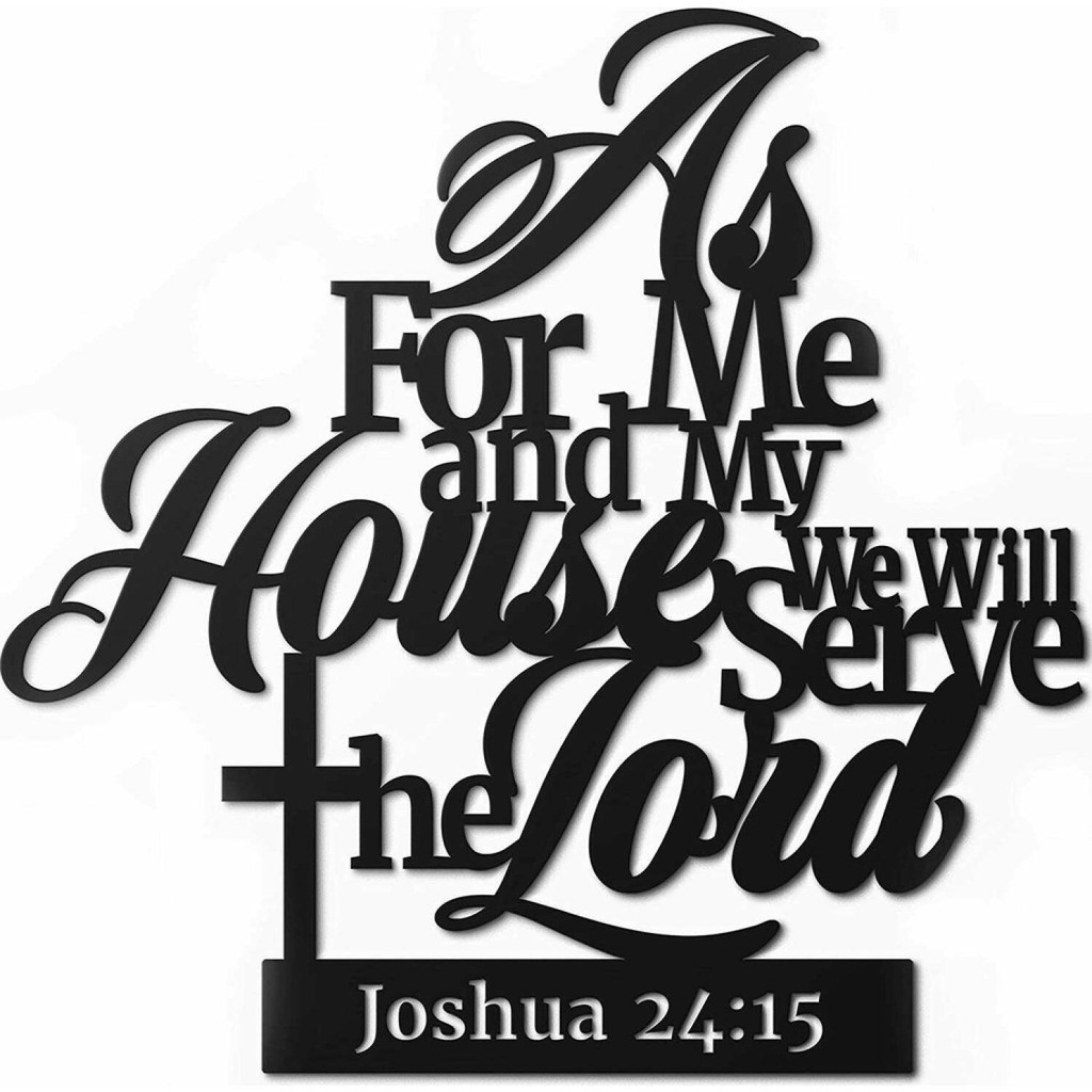 Metal Bible verses wall decor as for me and my house Christian wall ...
