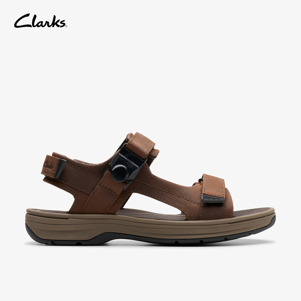 Clarks Herren Saltway Trail Sandale, Dark Brown - Bequeme Trekkingsandale Mit Klettverschluss