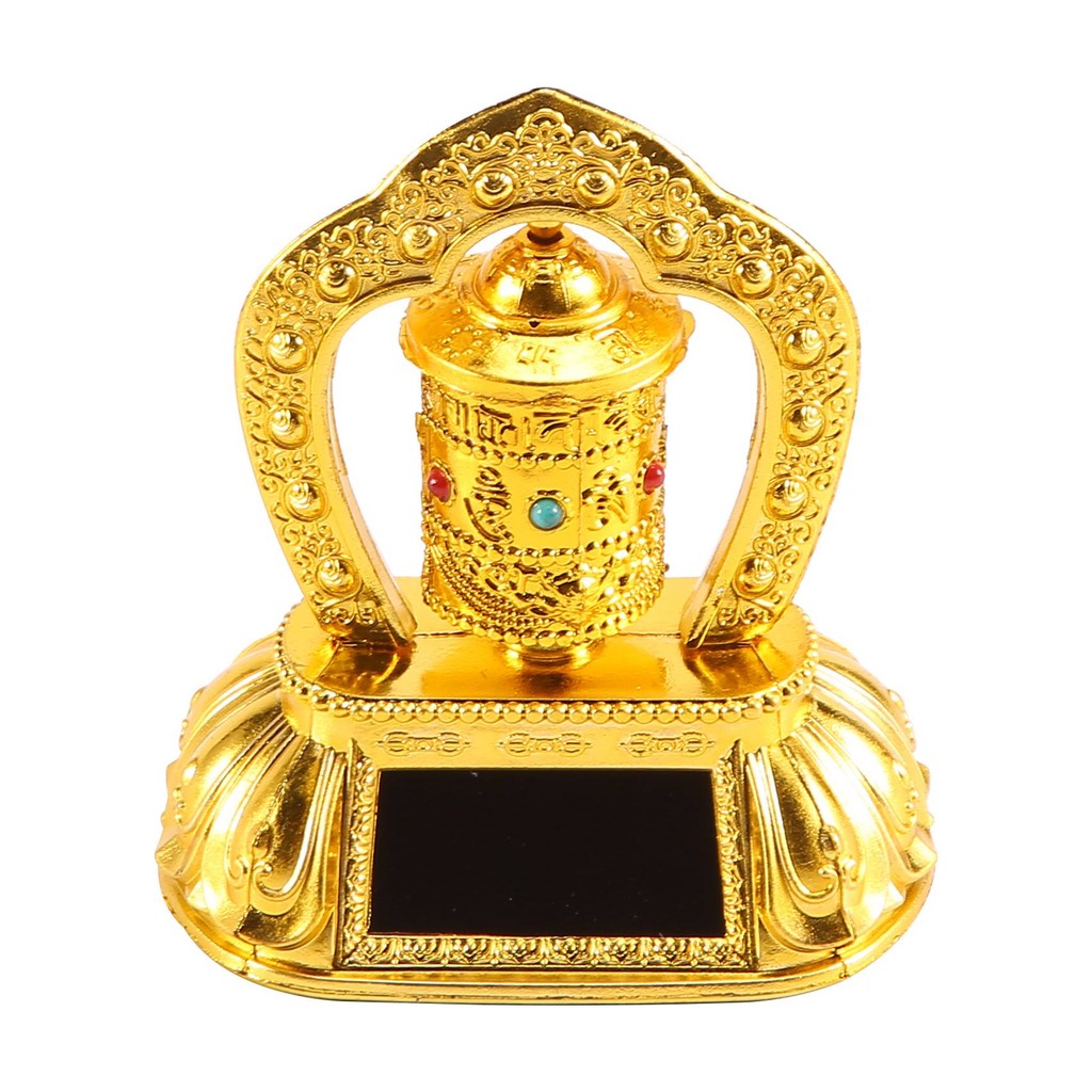 ⚜Solar Energy Prayer Wheel, Car Spinning Prayer Wheel Solar Energy