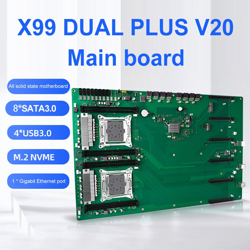 【X99 DUAL PLUS V20 Motherboard Support 8*DDR4 RAM 256GB LGA 2011-3 V3 ...