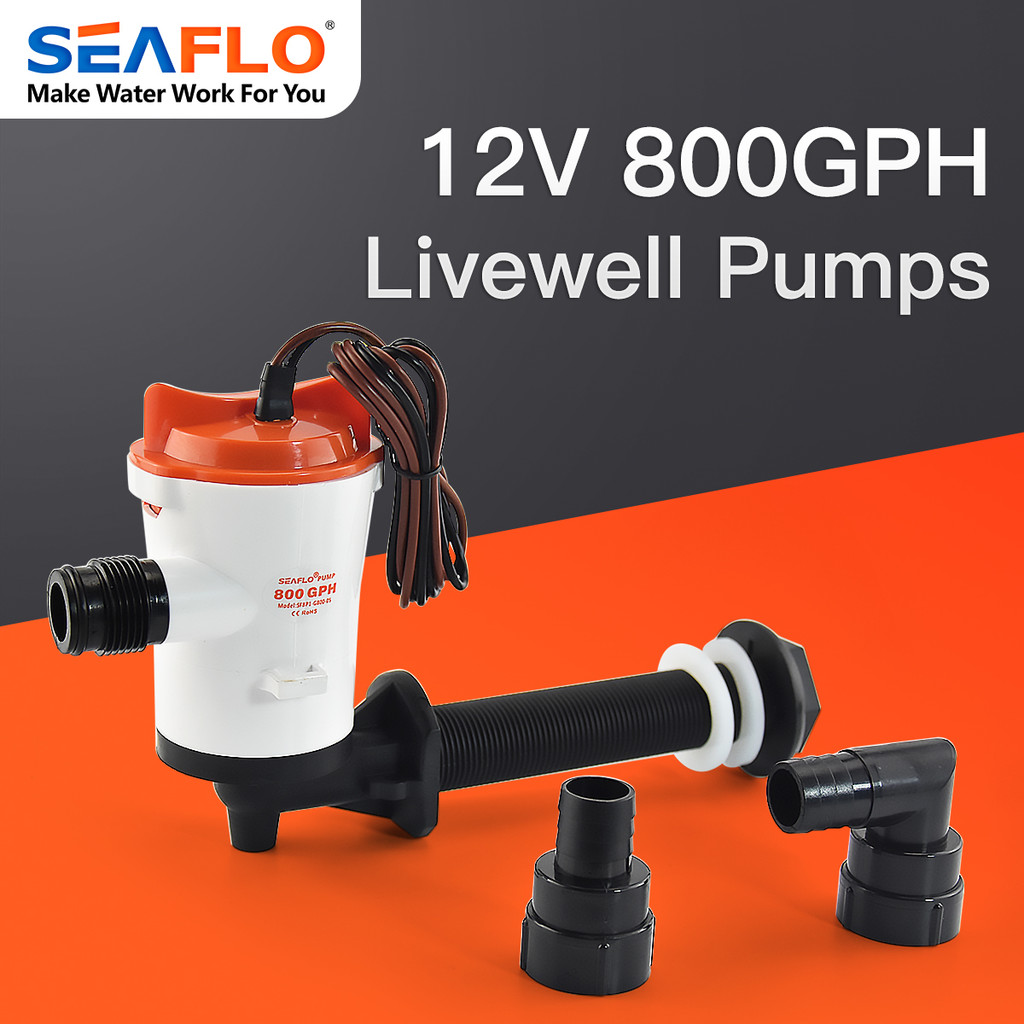 Seaflo 800gph Livewell Aeration Pump fishing Boat Live Bait tank