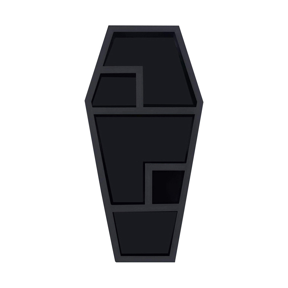 Gothic Style Coffin Model Shelf Horror Decorations Organizer Rack for
