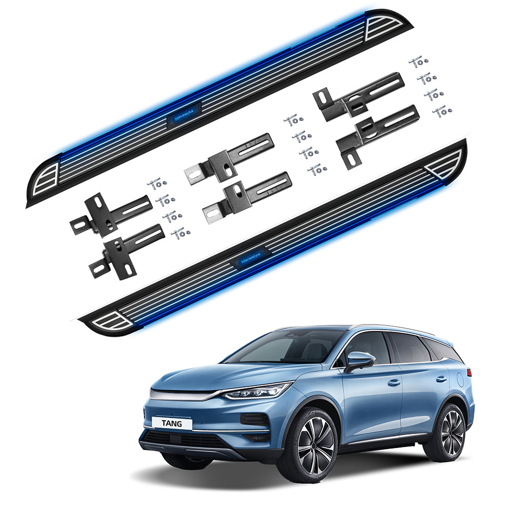 Side Step Running Boards Wireless Solar Energy With LED Light Car Side