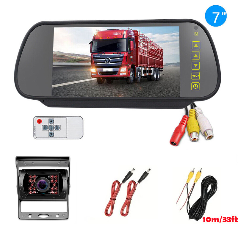 ≈Bileeko Car Truck Rear View System 7 Inch Mirror Monitor Reversing 12