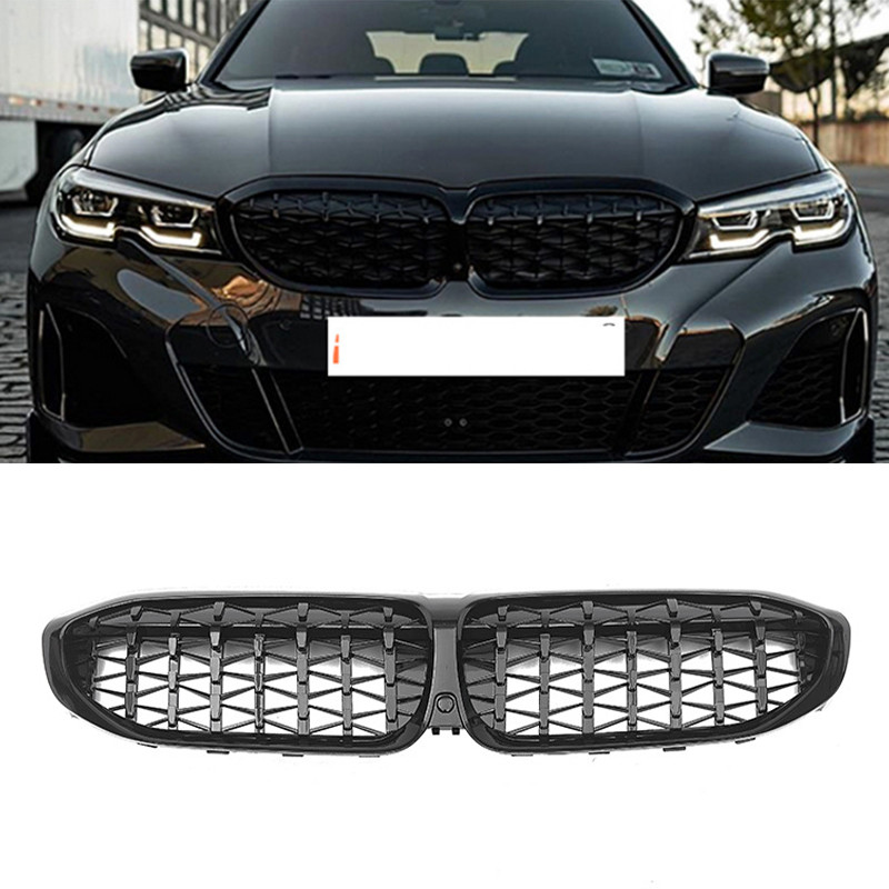 ☄Front Radiator Grille Kidney Grill Tuning Mesh For BMW 3 G20 G21 318i