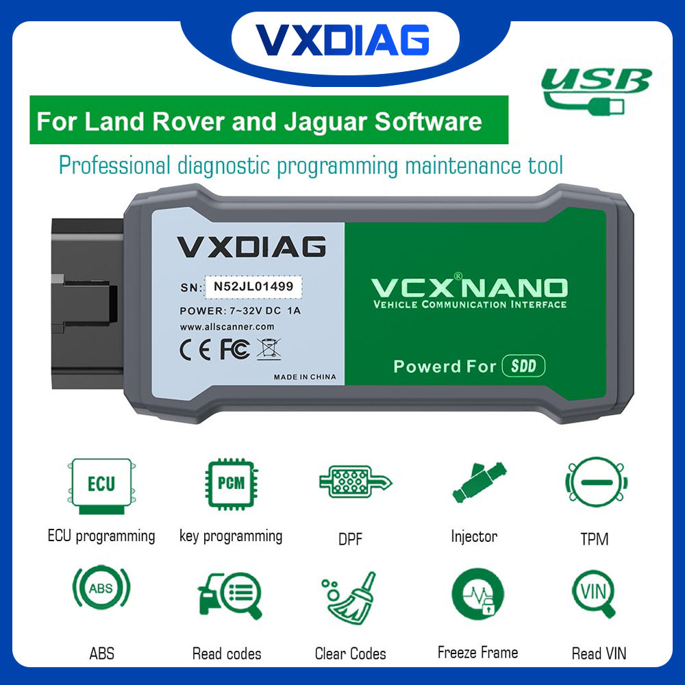 ♥V164 VXDIAG VCX NANO for Land Rover for Jaguar 2 in 1 with JLR SDD