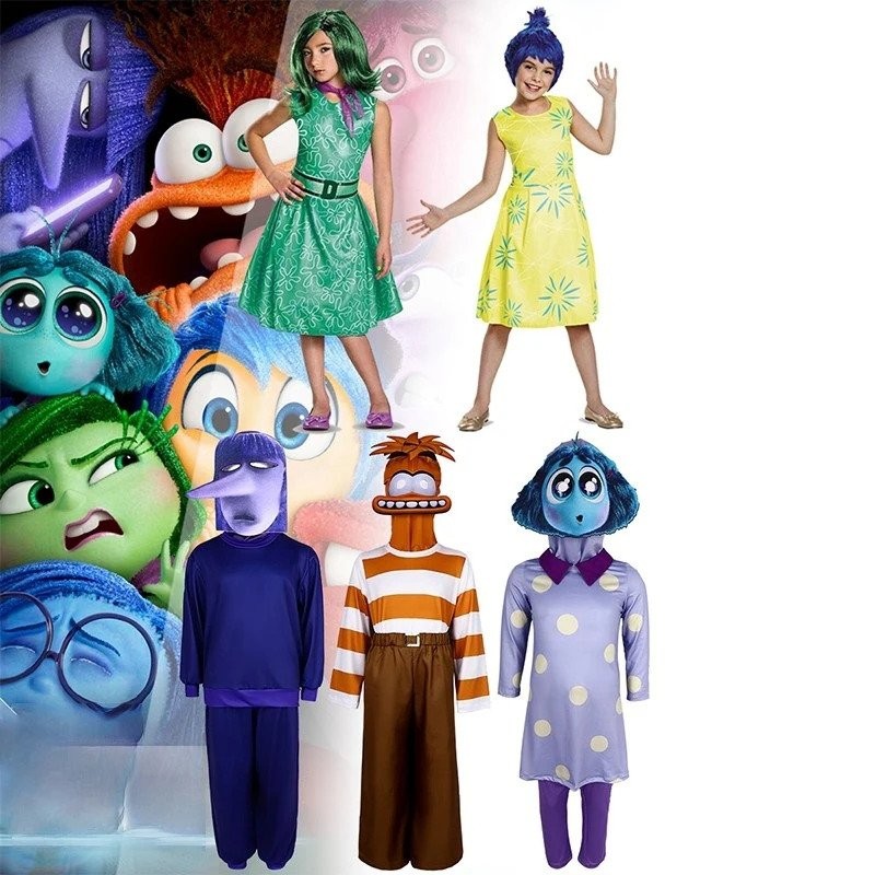 Inside Out 2 Cosplay Anime Cartoon Character Joy Anxiety Costume For