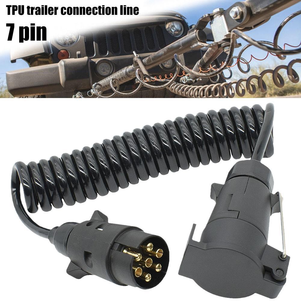 ☮7 Pin Trailer Truck Light Board Extension Cable Lead Male To Female