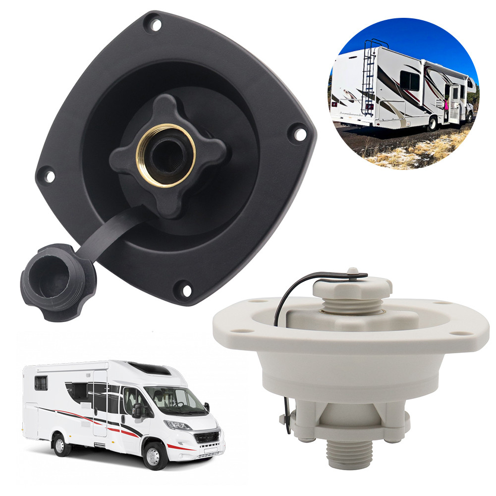 RV Camper Water Fill Inlet with Pressure Regulator Built-in Check Valve ...