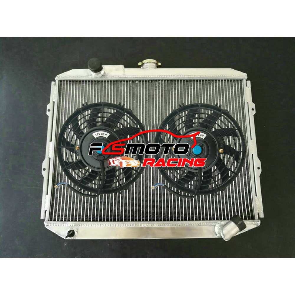 Aluminum Radiator + Fan 1982-1991 For Mitsubishi Pajero/Montero/Shogun ...