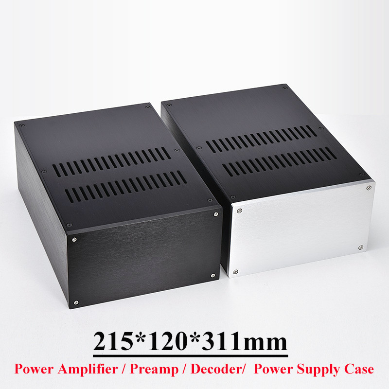 215*120*311mm All Aluminum Power Amplifier Chassis Preamplifier Case