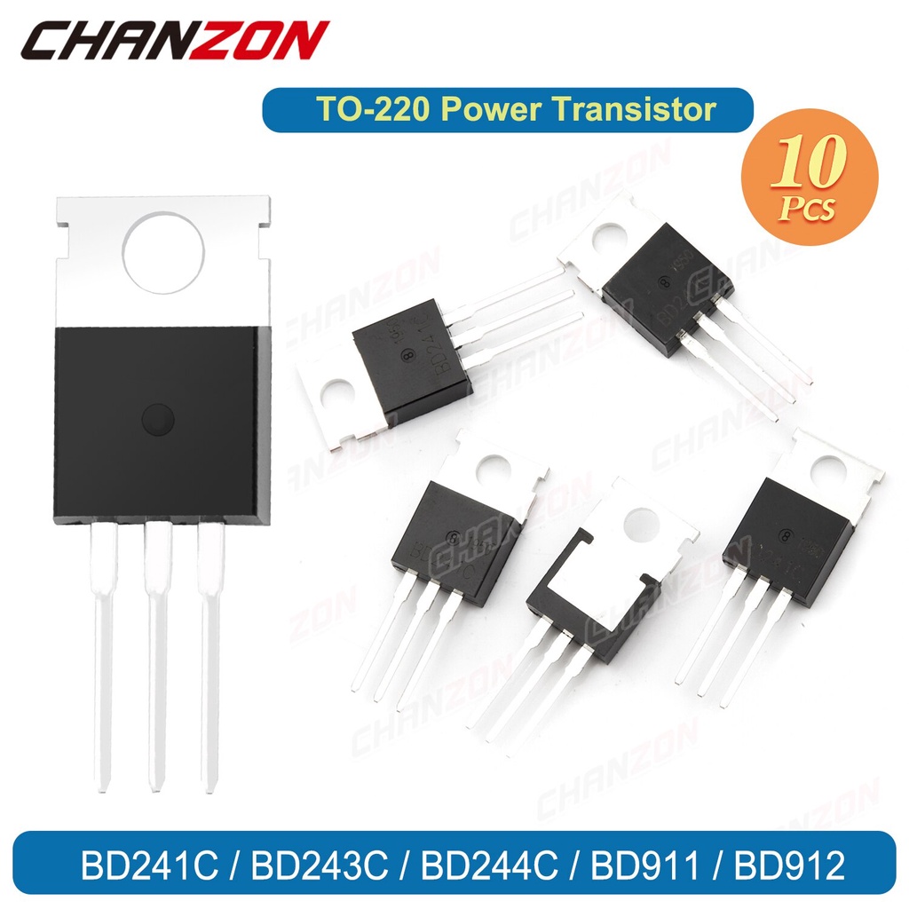 10Pcs Bd241C Bd243C Bd244C Bd911 Bd912 to220 Power Transistor New And ...