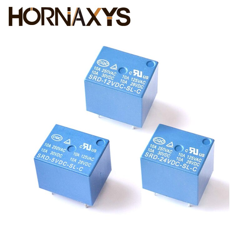 10 PCS Mini 5 Pins SRD-05VDC-SL-C SRD-12VDC-SL-C SRD-24VDC-SL-C Relais ...
