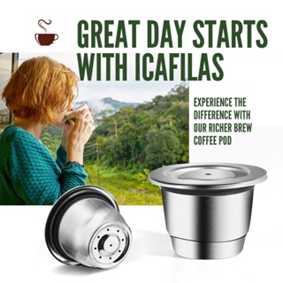 ICafilasCapsule For Nespresso Reutilisable Refillable Capsule Crema  Espresso Reusable Refillable Coffee Filter