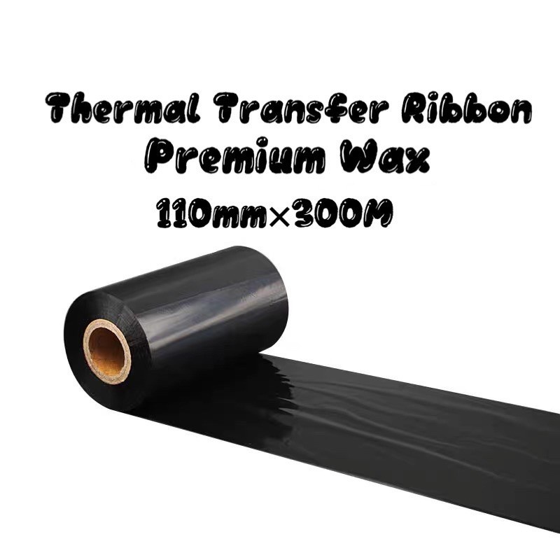 ♧Thermal Transfer Ribbon 110mm×300M Premium Wax Ribbon Printing Ink Wax ...