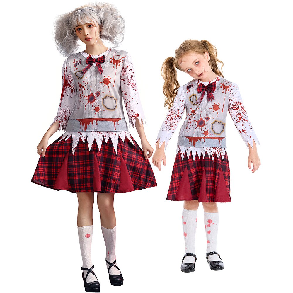 Halloween Costumes for Women Girls Kids Blood Stain Corpse Cosplay ...