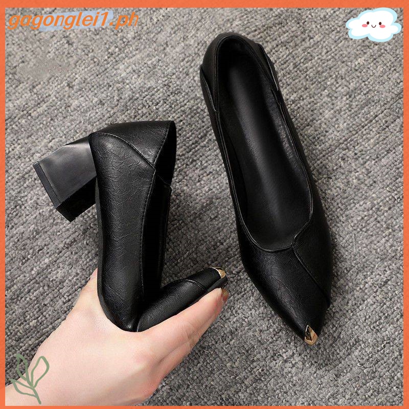 Black High Heel Work Shoes Shoes For Crews Olivia Women's Slip-Resistant  High Heel Dress