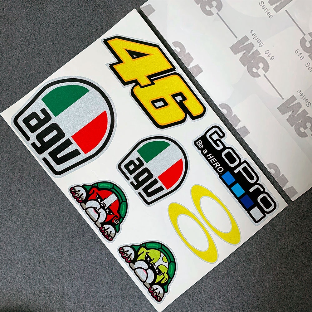 3M Logo Highly Reflective Motorcycle The Doctor VR46 Rossi Sticker