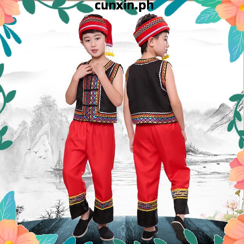 Minority National Costume Children Boys Miao National Costume Children Dance Guangxizhuang Nation March March March Performance Shopee Philippines