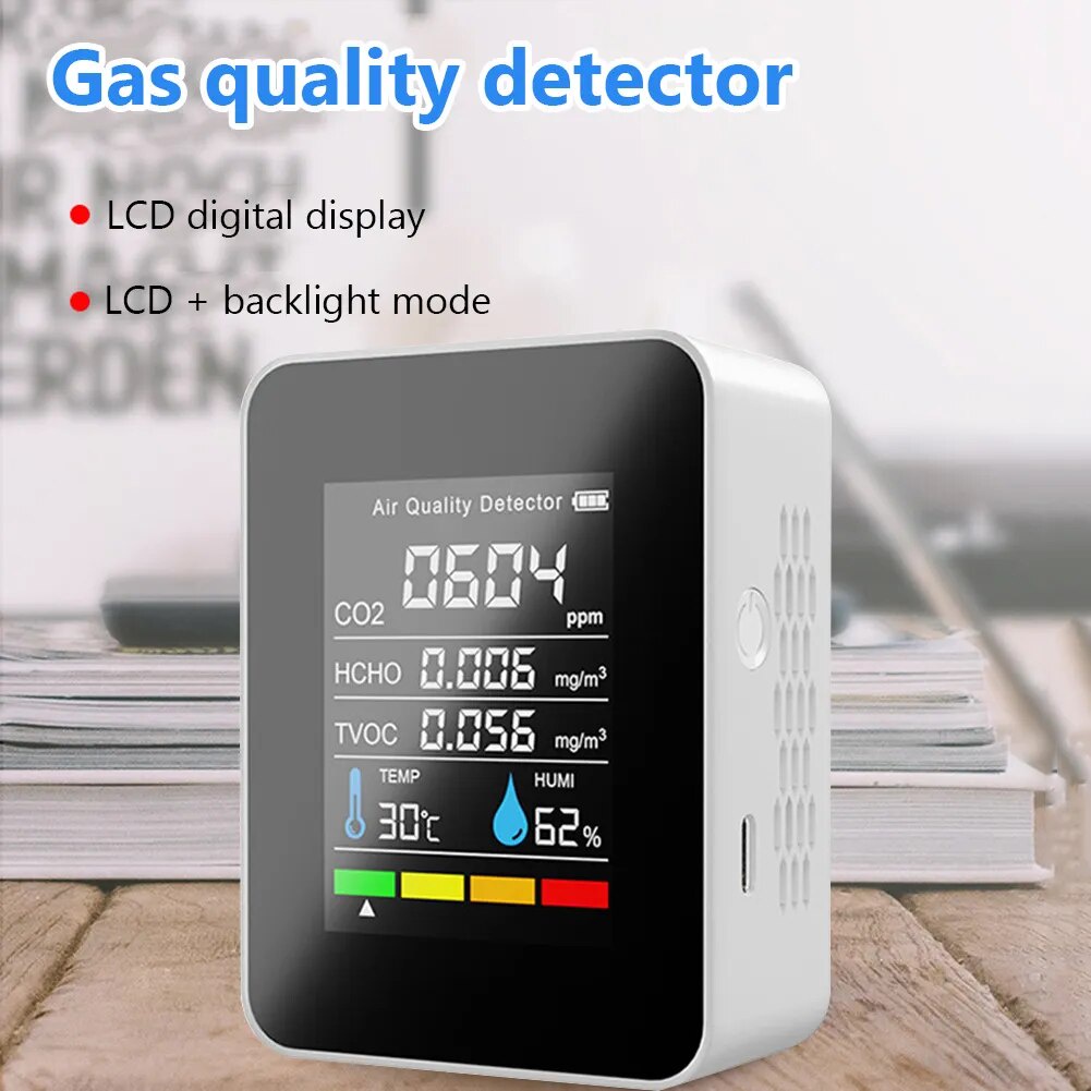 Carbon Dioxide Detector Co2 Detector Portable Temperature And Humidity Air Quality Monitor 2652