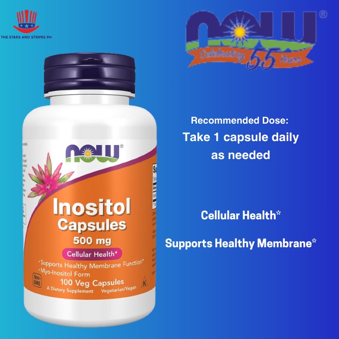 [100% Authentic Made in USA] NOW Supplements, Inositol 500 mg(REPACKED ...