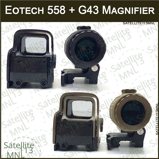 Eotech 558 with G43 Magnifier Set Airsoft 【Shipping From Philippines
