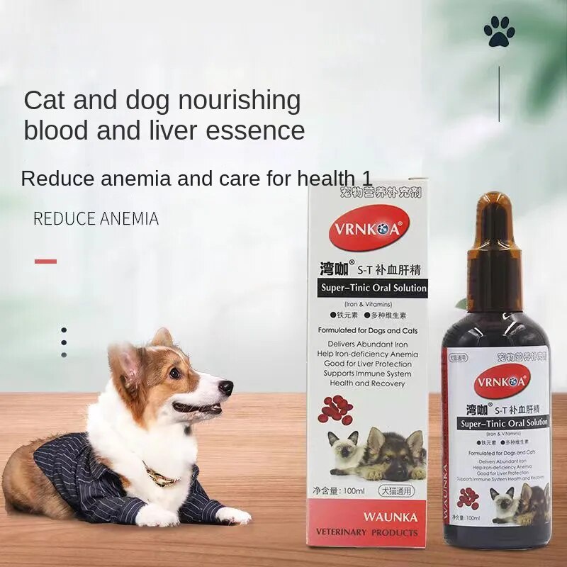 Pet probiotic nutrient solution liver essence cat dog anemia