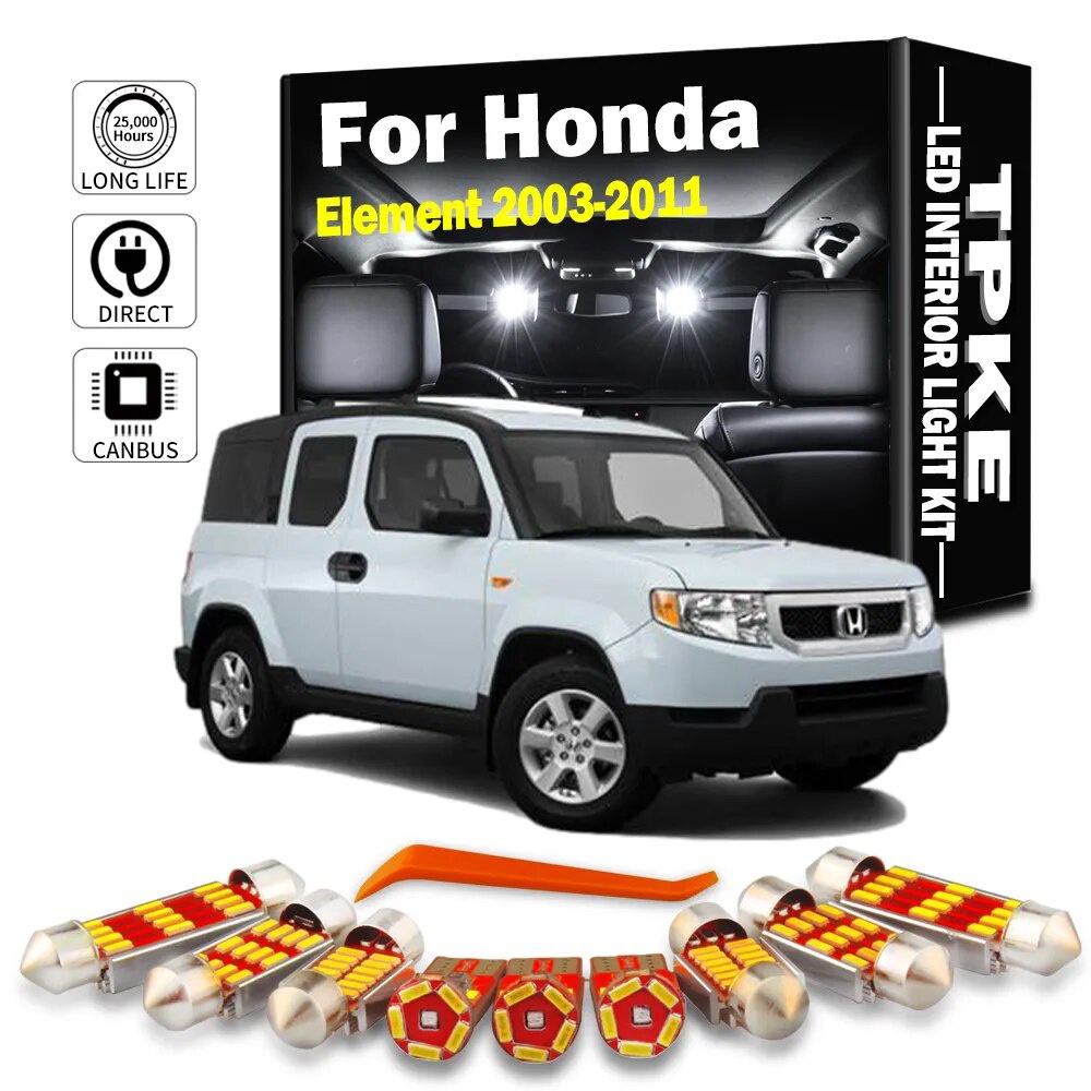 TPKE 8Pcs Car Accessories LED Interior Light kit For Honda Element 2003 ...