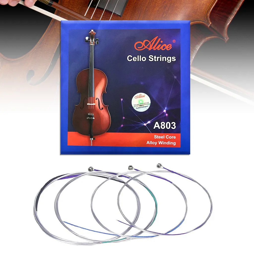 HUFX Alice A803 Cello Strings Steel Core Nickel Silver Wound Nickel