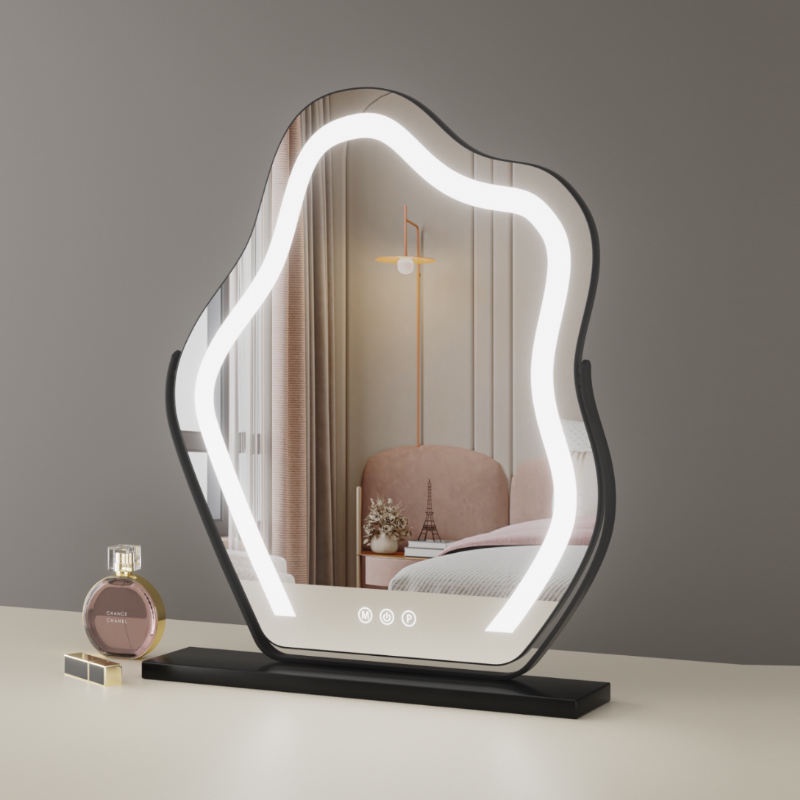 Cosmetic mirror LED with light desktop smart wallmounted dressing