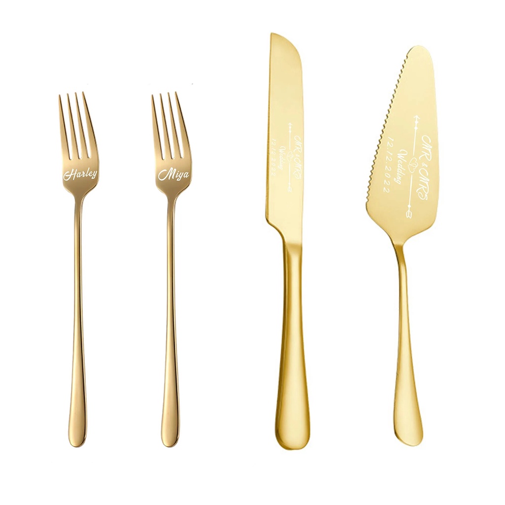 Personalized Party Favors Gifts Wedding Cake Server Knife Set