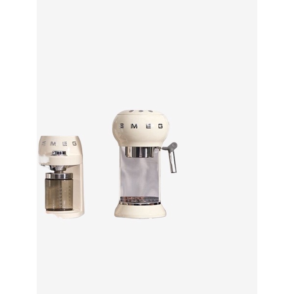 SMEG espresso machine descaler, raffia cup, powder dispenser, powder