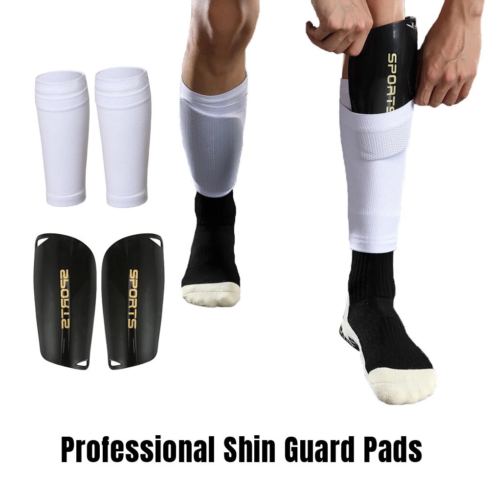 ┱1 Pair Soccer Shin Guard Pad Children Adult Football Shinguards