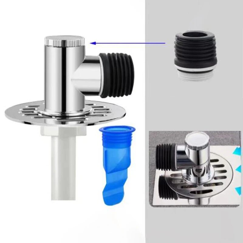 ☆Washing Machine Floor Drain Adapter Antioverflow Bathroom Pipe Sewer