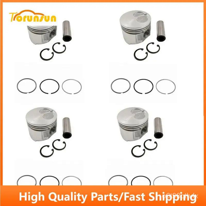 New 4 Sets STD Piston Kit With Ring 129903-22081 Fit For Yanmar 4D98E ...