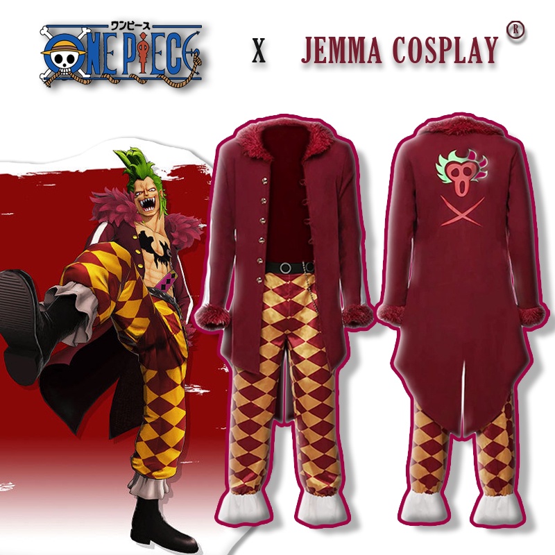 One Piece Cosplay Blox Fruit Bartolomeo Costume Clown Anime