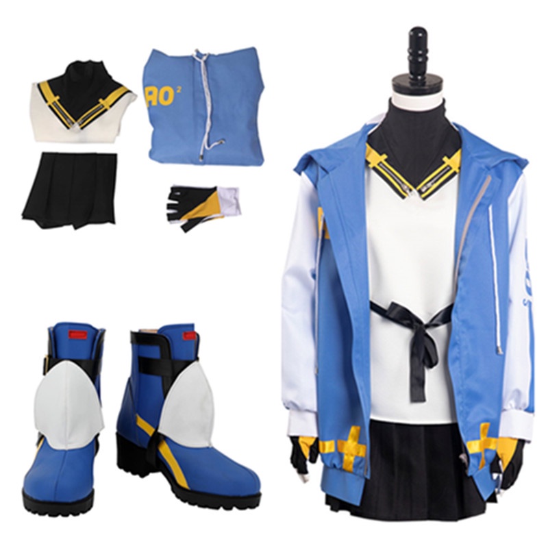 ┅Bridget Cosplay Costume Guilty Cos Gear Hoodie Skirt Gloves Shoes ...