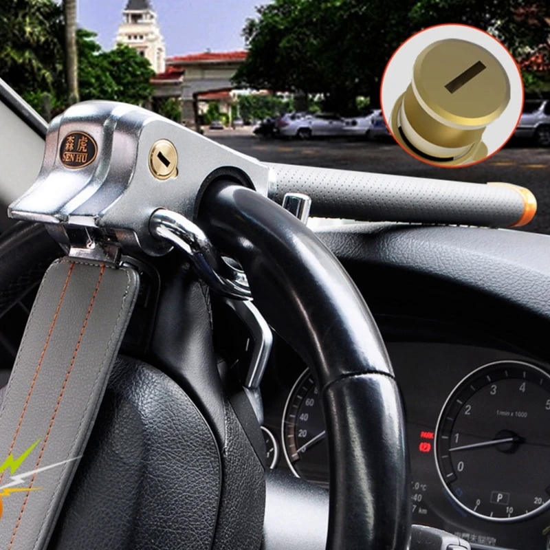 Universal Car Steering Wheel Lock Heavy Duty Locking Devices Anti-theft ...