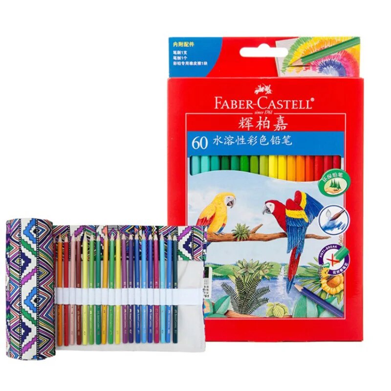 ☃FABER CASTELL 12 color water soluble color lead 12 watersoluble