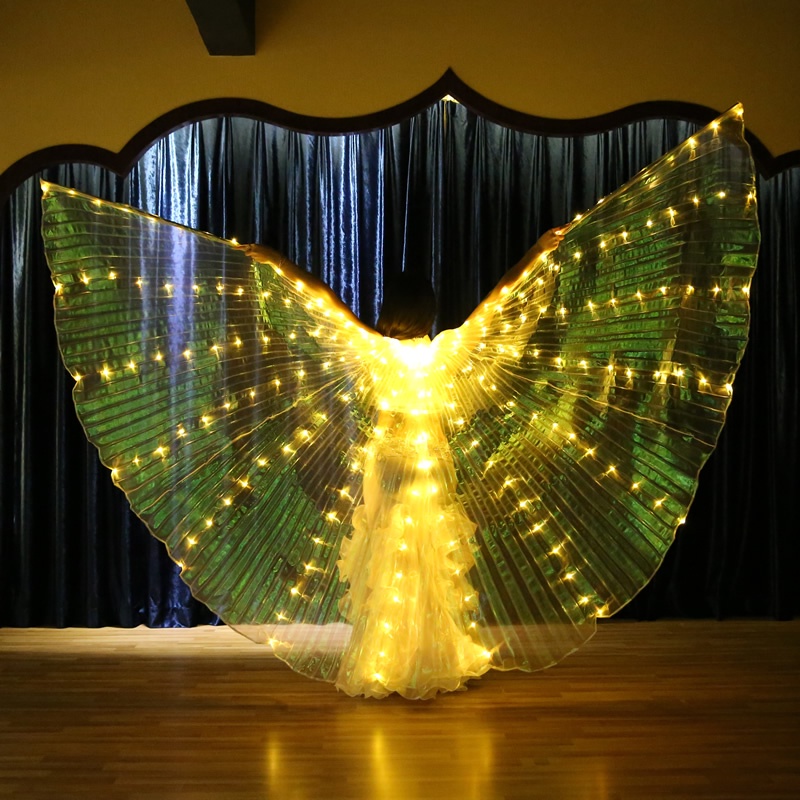 ♣ Belly Dance Colorful Alas LED Wings For Dance Adult Performance ...