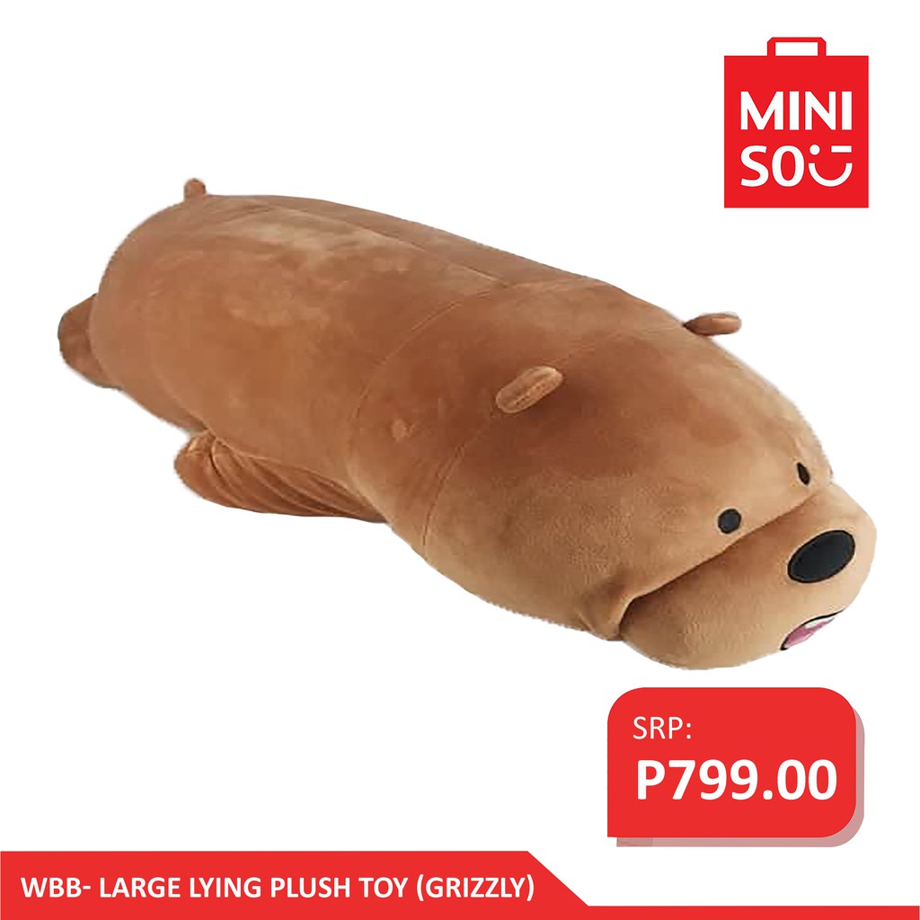 We Bare Bears Large Lying Plush Toy (grizzly&Panda) Shopee Philippines