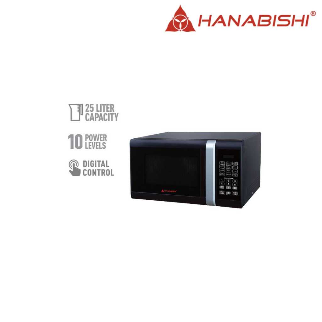 Hanabishi Microwave Oven Digital Type 25 Liters 6 Power Levels
