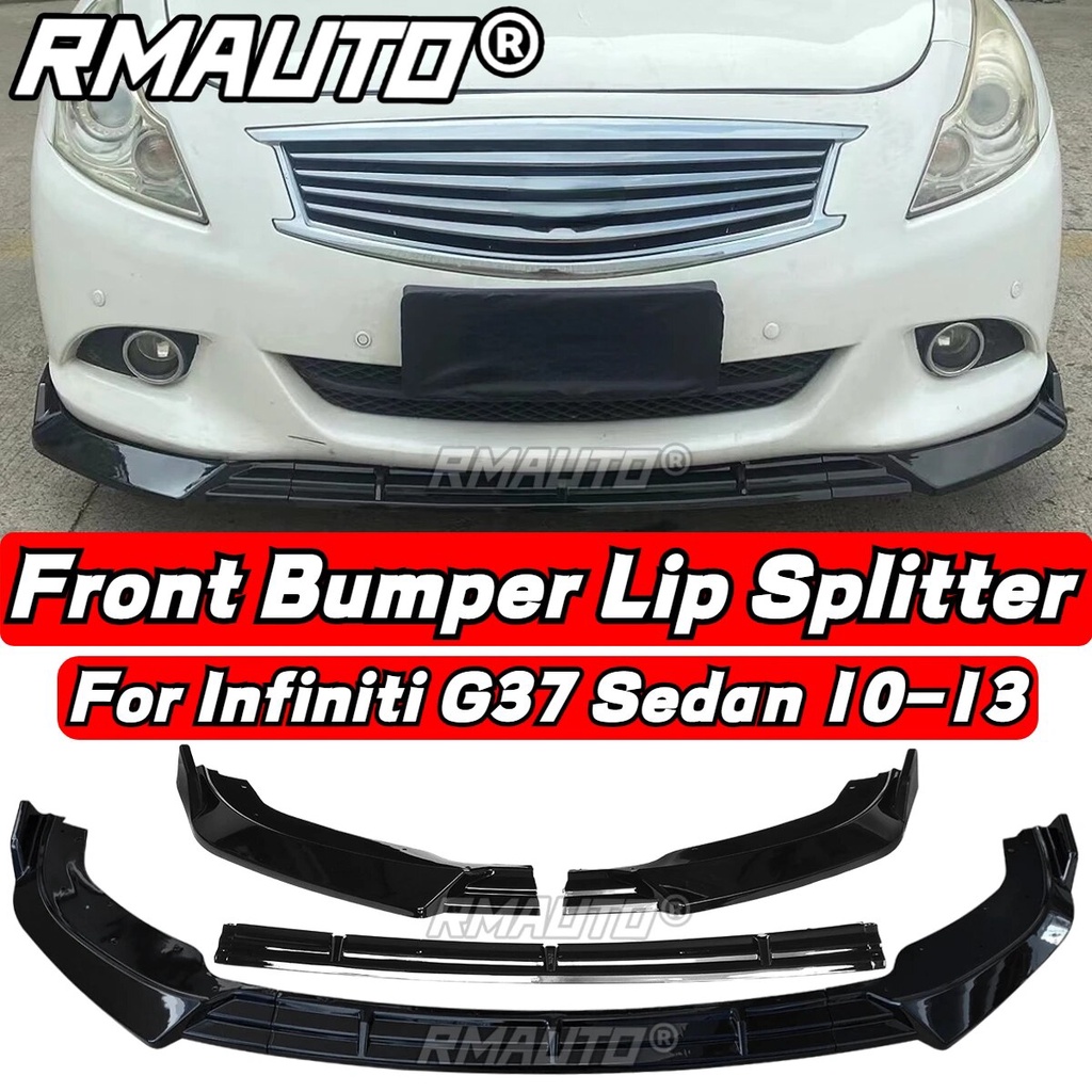 G25 G37 Lip Carbon Fiber Front Bumper Splitter Spoiler Lip Bumper Guard ...